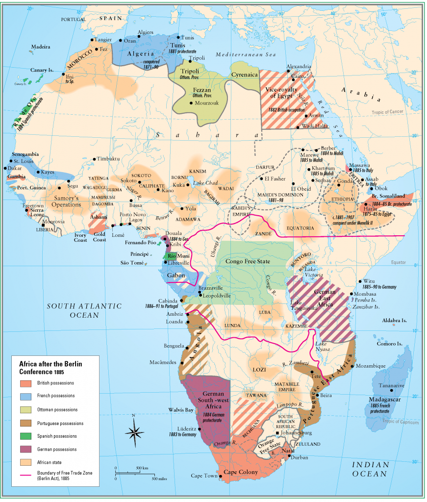 24- 1885 Berlin Konferansindan sonra Afrika somurgeleri