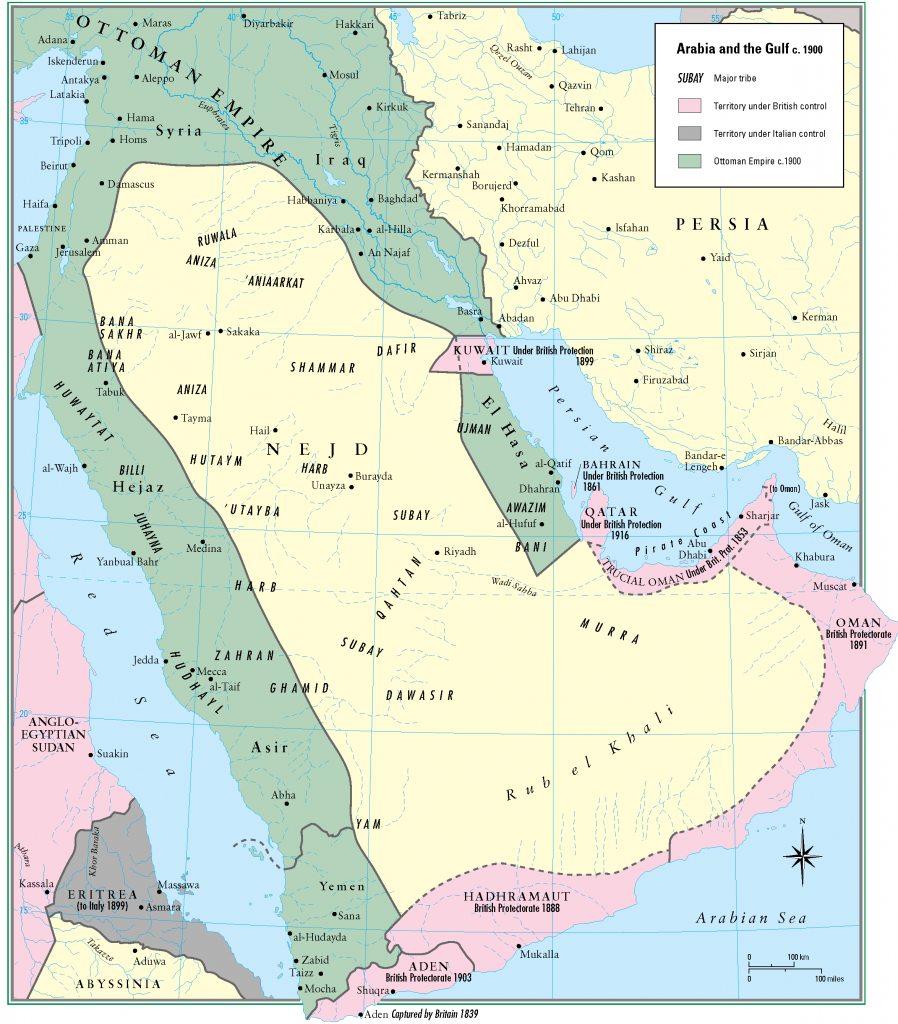 26- 1900 de Arabistan ve korfez